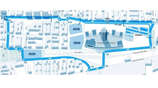 The July Formula E race will start/finish directly in front of the CBC/Radio-Canada broadcast centre on Rene Levesque Str E in Montreal