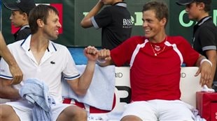Daniel Nestor, left, and Vasek Pospisil made it to the semi-finals in doubles at this year's 