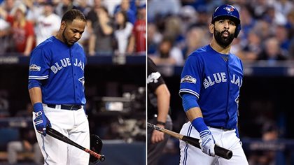 As the Blue Jays prepare for another title shot, Edwin Encarnicion, left, will be playing in Cleveland while long-time star Jose Bautista is testing free agency and could re-sign. But that remains a long shot.
