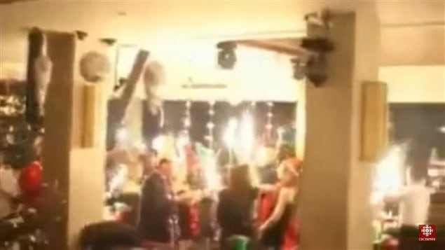 The scene inside the club where hundreds of revellers were celbratring New Year’s Eve. The fun changed to tragic horror shortly afterward