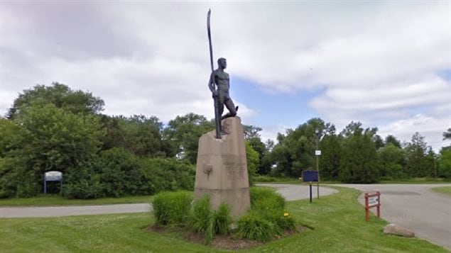 The statue of Ned Hanlan on Toronto Island