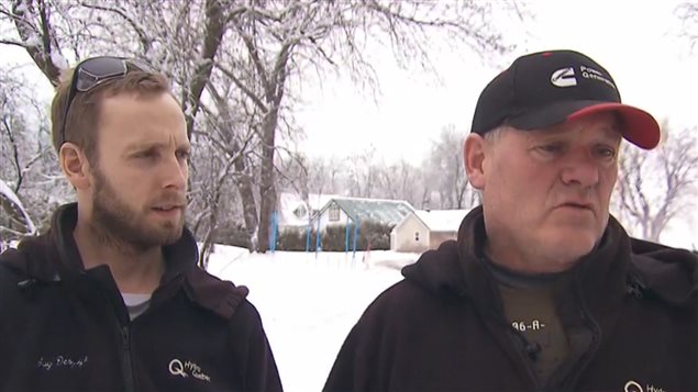 Mario Ménard, right, described how he and Guy Desgagné caught the two little girls.