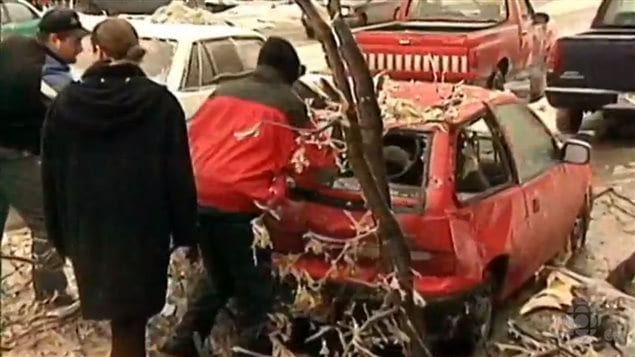 In addition to falling branches taking out even more power lines, hundreds of cars were damaged, many severely, by heavy ice-laden branches as they broke and fell