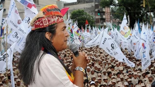 La líder indígena argentina Milagro Sala, de la Organización Tupac Amaru.