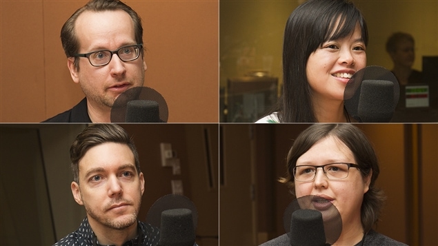 De gauche à droite et de haut en bas : Simon Diotte, Van-Anh Hoang, Jean-Sébastien Pilotte et Maryse Charbonneau De gauche à droite et de haut en bas : Simon Diotte, Van-Anh Hoang, Jean-Sébastien Pilotte et Maryse Charbonneau
