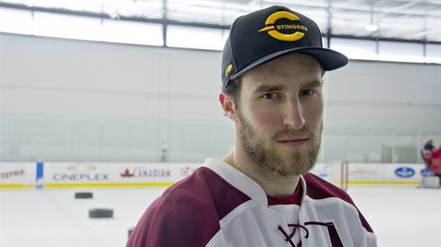 Le joueur de hockey Philippe Hudon Le joueur de hockey Philippe Hudon