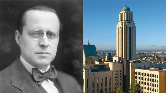Portrait de l'architecte Ernest Cormier par Blank and Stoller et tour du pavillon Roger-Gaudry de l'Université de Montréal Portrait de l'architecte Ernest Cormier par Blank and Stoller et tour du pavillon Roger-Gaudry de l'Université de Montréal