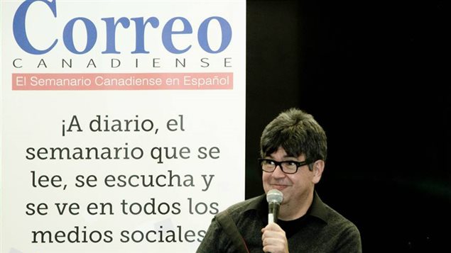 Freddy Velez, Editor general del semanario hispano Correo Canadiense de Toronto.