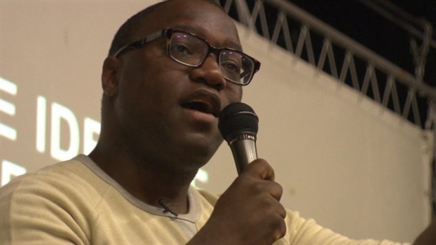 Omari Newton, an actor with the group Overture with the Arts, gave students at his alma mater, Beaconsfield High School,near Montreal, some lessons in black history