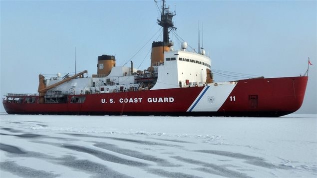 In this photo taken Tuesday, Oct. 6, 2009 and provided by the U.S. Coast Guard, the Coast Guard Cutter Polar Sea breaks ice in the Northern Arctic ocean in support of various scientific research projects. A 1985 voyage by the icebreaker through the Northwest Passage caused a diplomatic incident between the U.S. and Canada. 