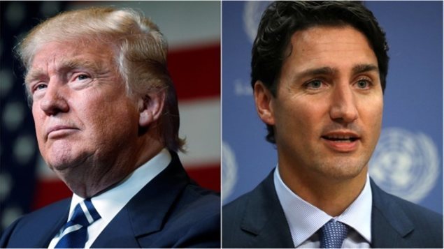 Donald Trump et Justin Trudeau Donald Trump et Justin Trudeau