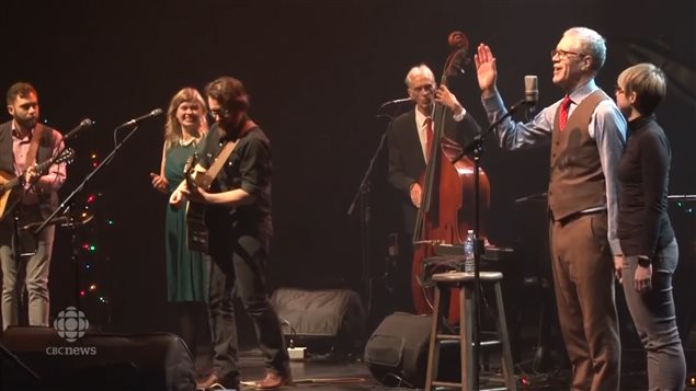 CBC and Stuart McLean (waving) brought his stories and Canadian music to audiences across the country.