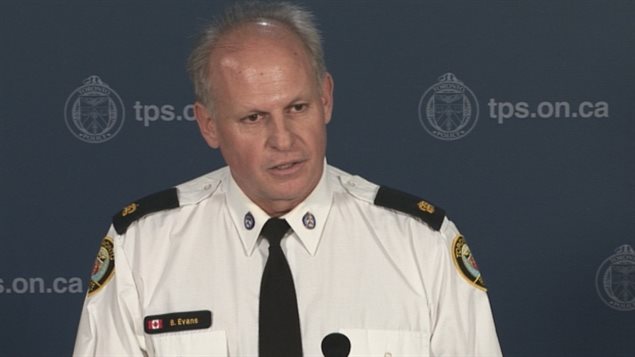 El superintendente de la policía de Toronto, Bryce Evans.