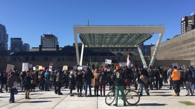 مظاهرة  في مدينة تورونتو للتنديد بالاسلاموفوبيا 