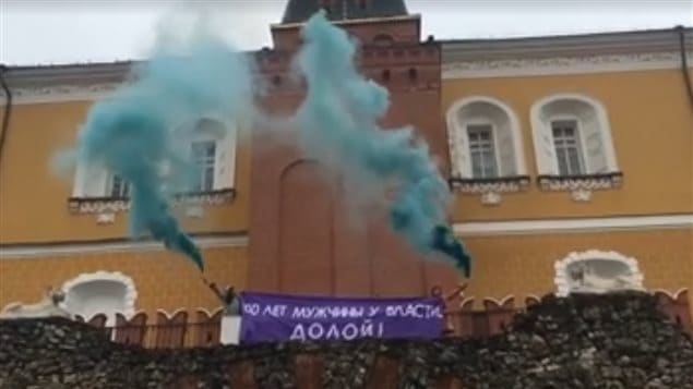 Feministras reclamaron más poder para las mujeres en Rusia.