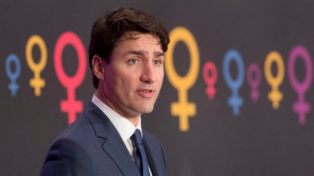 رئيس الحكومة الكنديّة جوستان ترودو يتحدّث في يوم المرأة العالمي