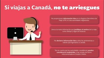 Folleto para viajeros producido por la Embajada de México en Canadá