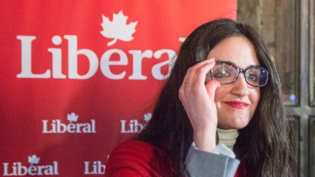 ايمانويلا لامبروبولس مرشّحة الحزب الليبرالي التي فازت في دائرة سان لوران في كيبيك