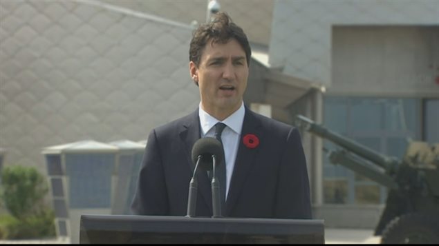 Speaking at a war memorial in France, Canada’s Justin Trudeau said Syrian President Bashar al-Assad and his regime must be held to account for their ‘bloody actions.’