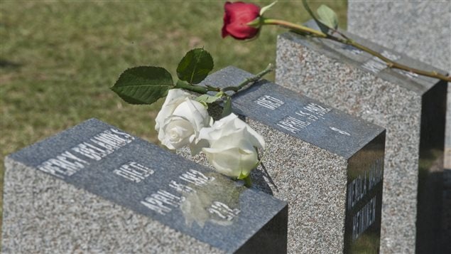 Tumbas de víctimas del Titanic en el cementerio Fairview Lawn, en Halifax.