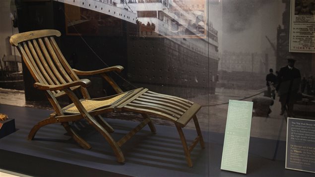 Reposera del Titanic expuesta en el Museo Martítimo del Atlántico.