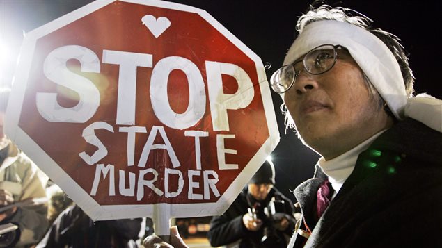 Protests like this one in California in December of 2005 suggest an increasing concern on the part of the public about capital punishment.