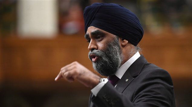 Defence Minister Harjit Sajjan answers a question during Question Period in the House of Commons in Ottawa, Tuesday, April 4, 2017.