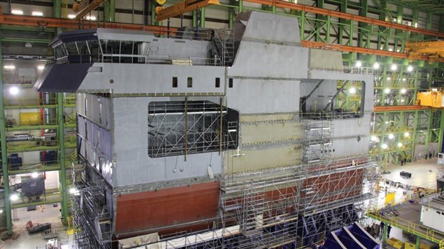 The HMCS Harry DeWolf is being built by Irving Shipbuilding Inc.