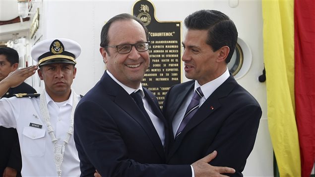 François Hollande y Enrique Peña Nieto en Francia. 