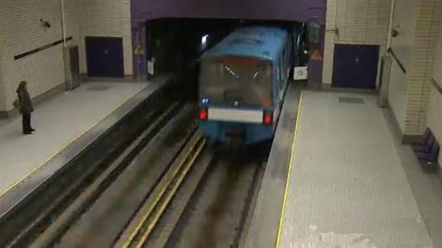 Montreal’s metro uses rubber tires. The older trains (shown here) have begun to be replaced by newer models.