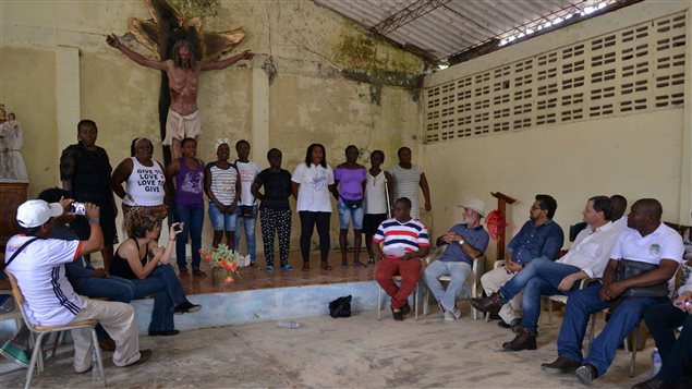 Sobrevivientes de la masacre de Bojayá, departamento del Chocó, Colombia, reunidas en septiembre de 2016.