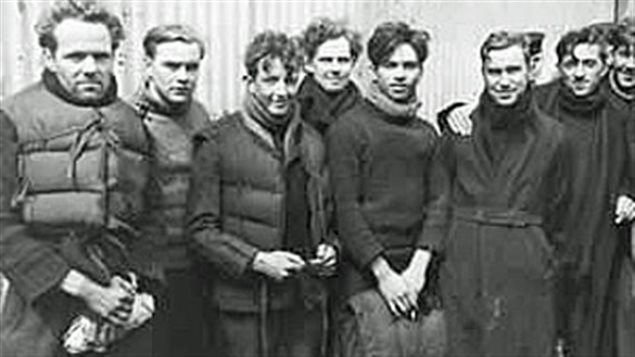  Merchant navy survivors from sunken british vessels ss Ashantian and SS Wanstead, St John’s, Nfld, April 1943 (photo by Gerald Milne Moses) 