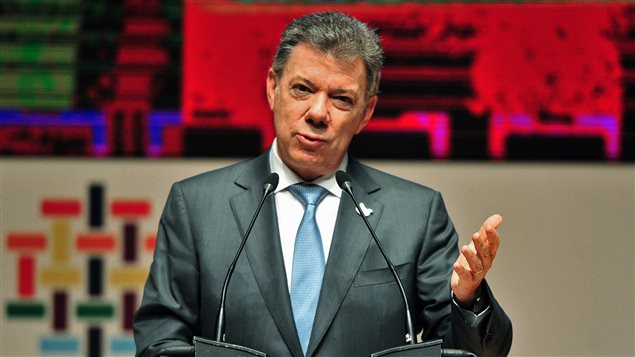 El presidente de Colombia, Juan Manuel Santos en la Cumbre de la APEC en Lima, el 19 de noviembre 2016.