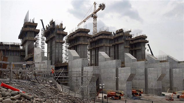 Construcción de la represa hidroeléctrica de Muskrat Falls en la pronvincia de Labrador.