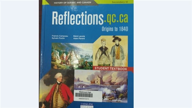  The new and highly controversial Quebec history text book for teenage high school students.