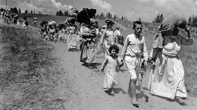 Durante la guerra de Palestina de 1948, entre 750.000 a 1.000.000 de palestinos fueron expulsados por las fuerzas de Israel.