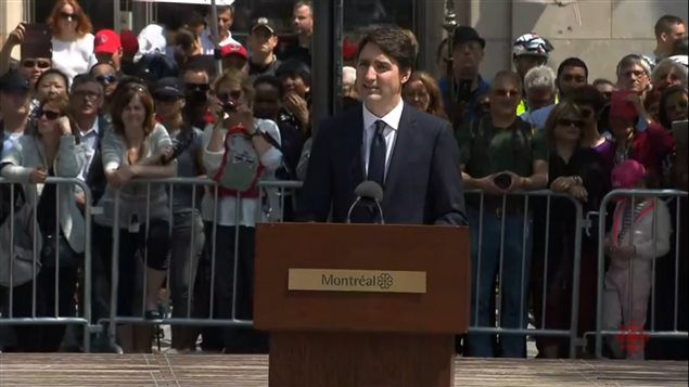 El primer ministro de Canadá, nacido en Montreal, rinde homenaje a su ciudad en su 375 aniversario.