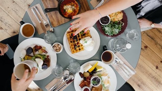 Young Canadians eat out often.