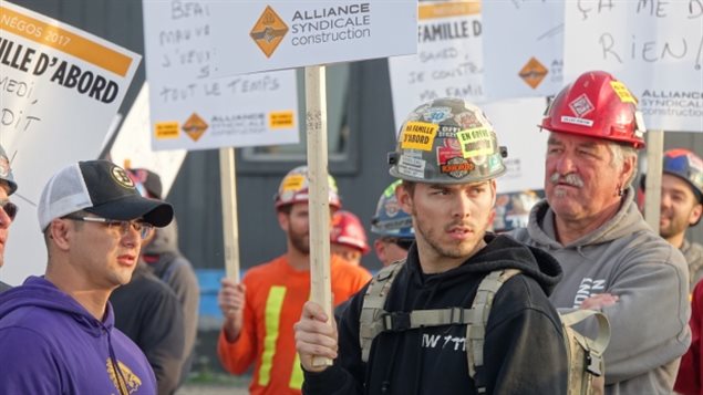 Construction workers picketed on Wednesday, after the union representing 175,000 workers was unable to reach a deal with the province. 