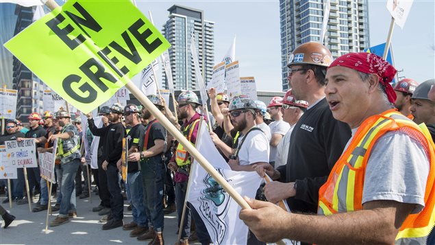 Los 175.000 trabajadores de la construcción de Quebec entraron en huelga general ilimitada este miércoles 24 de mayo a las 5:00 de la mañana. 