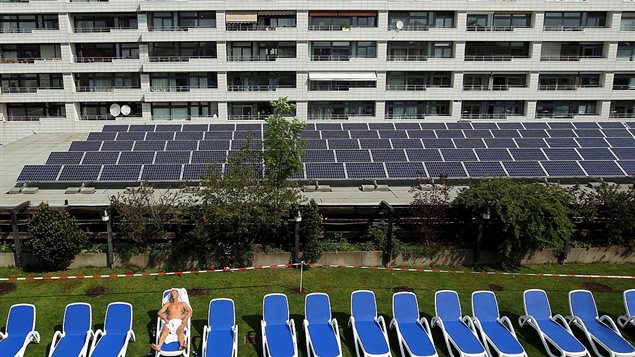 Un ejemplo de techo verde 