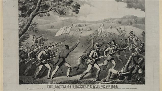 The Battle of Ridgeway, C. W. June 2nd 1866.” Print. New York: Thomas Kelly, 35 Bowery, c1870. 