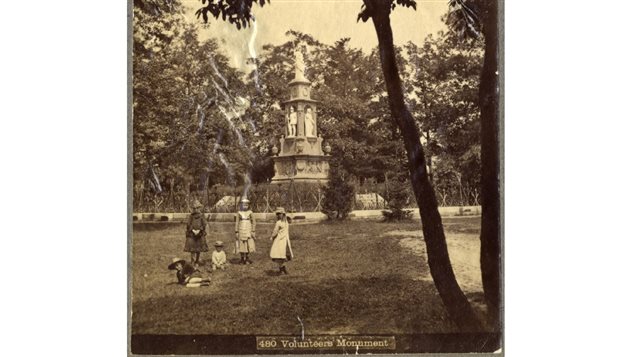 In this 1880 photo the Volunteers monument seemed rather more impressive and imposing