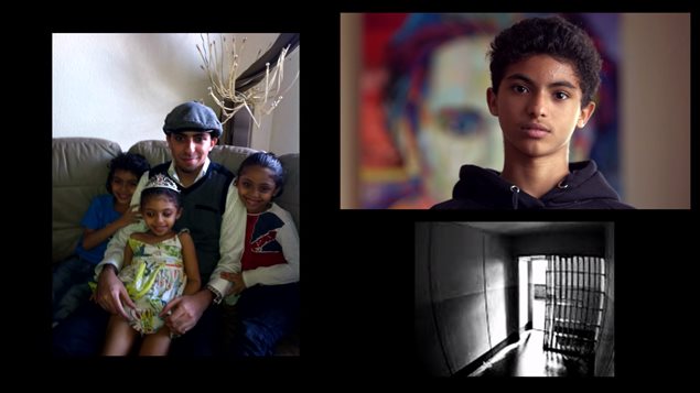 Video shows Raif Badawi with his three children in happier days.