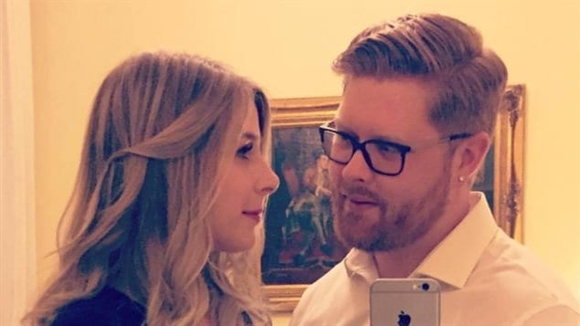 Christine Archibald with her fiancé, Tyler Ferguson. Archibald was one of the victims of the attack in London. 