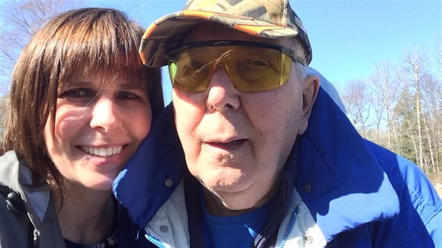 Janice Martel and her late father Jim Hobbs. He was exposed to MacIntyre Powder which is possibly connected to his developing Parkinson’s disease in his later years.