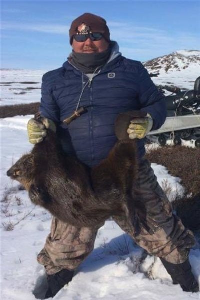 *We saw something walk toward us and it was a beaver. So I drove up to it and I shot it,* said Richard Gruben, Inuvialuit hunter. 