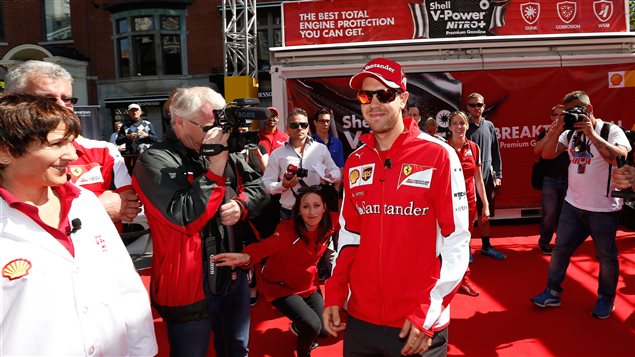 Sebastian Vettel, en la calle Crescent en 2015.