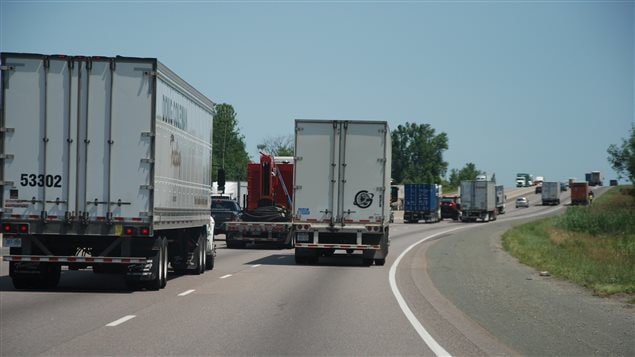 The movement of goods accounts for 10.5 per cent of Canada’s emissions, most of them from heavy trucks.