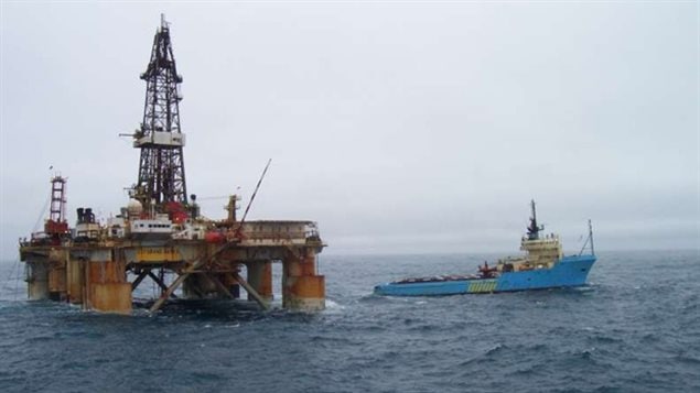 The GSF Grand Banks drilling rig shown here off the coast of Newfoundland in 2011. Canadian scientists want the government to ensure that commercial activities are not allowed in marine protected areas.